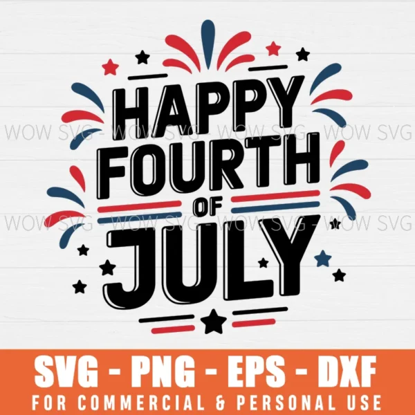 Happy 4Th Of July Svg Merica Svg Usa American Flag Svg - Wow SVG